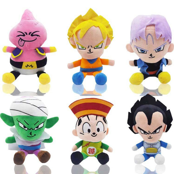 20cm Anime Dragon Ball Z Stuffed Plush Toys Saiyan Guko Piccolo Vegeta Majin Buu Goten Figurine Doll Kids Mart Lion   