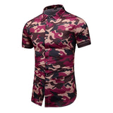 Camouflage Print Shirts Men's Clothing Short Sleeve Cotton Military Cargo Shirt Breathable Tactical Blouses Mart Lion 1069 Asian M 48kg-58kg 