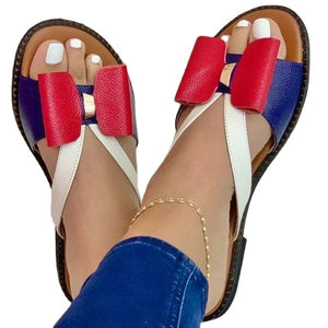 Summer Women's Slippers Casual Sandals Cute Butterfly-Knot  Women Shoes Flats Lady Slides Female Chaussure Femme Mart Lion   