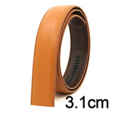 Width Real Genuine Leather Automatic Buckle Belt Body No Buckle Cowskin Belts Without Buckle Black Brown Blue White Mart Lion 3.1cm Yellow China 105CM