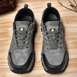 Leather Hiking Shoes Autumn Wear-resistant Outdoor Sport Men's Lace-Up Climbing Trekking Hunting Sneakers Mart Lion   