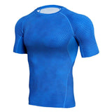 Quick Dry Running Shirt Men's Rashgard Fitness Sport Gym T-shirt Bodybuilding Gym Clothing Workout Short Sleeve Mart Lion TD-146 M 