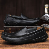 Men's Mocasines Leather Casual Loafers Luxury Shoes Handmade Soft Leather Mart Lion   