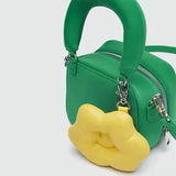 Women Bag Summer Small Square Bag Niche Green Handbag Small Smiley Shoulder Tote Bag Mart Lion   