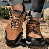 Leather Hiking Shoes Autumn Wear-resistant Outdoor Sport Men's Lace-Up Climbing Trekking Hunting Sneakers Mart Lion   