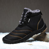 Winter Waterproof Men's Snow Casual Shoes Plush Outdoor Sneakers Warm Fur Ankle Snow Mart Lion   