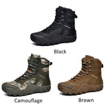 Tactical Boots Men's Shoes Winter Combat Ankle Work Safety Special Force Army High Top Motorcycle Shoes Mart Lion   