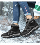 Couple Hiking Shoes High-Top Outdoor Cotton Shoes Velvet Wear-resistant Men's Trekking Tactical Sneakers Mart Lion   