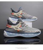 Real Explosive Men's Shoes Soft Soled Sports Casual Flying Woven Mesh Breathable Foreign Trade Men's Mart Lion   
