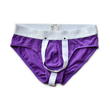 Gay Underwear Briefs Ropa Interior Hombre Cotton Ring Sissy Men's Underpants Calzoncillos Hombre Mart Lion Purple M 