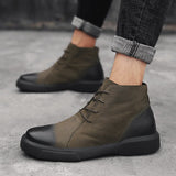 Men's Leather Boots Winter Shoes Leather Ankle Men's Boots Mart Lion   