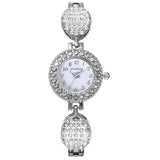 Luxury Women Quartz Watches Ladies Stainless Steel Rhinestone Bracelet Gifts Dress Wristwatches Mart Lion C2 Silver China 