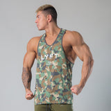 Camo Quick Dry Tank Top Men's Gym Fitness Bodybuilding Training Sleeveless Shirt Summer Casual Stringer Singlet Vest Clothing Mart Lion Green M 
