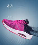 Women Sneakers Breathable Walking Shoes Air Cushion Thick Bottom Outdoor Tennis Sports Shoe