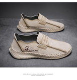 Men's Loafers Retro Flats Sneakers Leather Casual Shoes Boat Shoes Mart Lion   