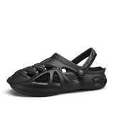 Summer Men's Slippers Non-slip Platform Outdoor Sandals Clogs Beach Slippers Flip Flops Indoor Home Slides Casual Shoes Mart Lion Black 40-41 