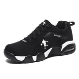 Men's Shoes Casual Sneakers Trainers Air Cushion Leisure Blue Tenis Masculino Adulto Mart Lion Black and White 38 