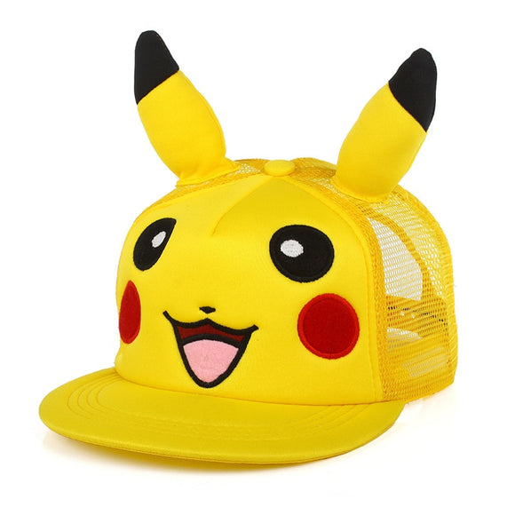Pokemon Pikachu Baseball Cap Anime Cartoon Figure Cosplay Hat Adjustable Women Men Kids Sports Hip Hop Caps Toys Mart Lion Mesh Kids size  
