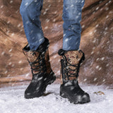 Men Winter Boots Warm Waterproof Sneakers Outdoor Activities Camouflage Snow Work Footwear Men  Fishing Mart Lion   