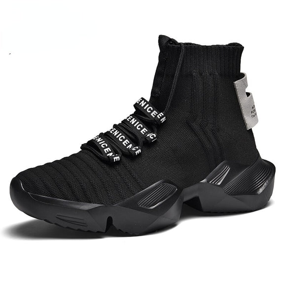  Men's Vintage Socks Sneakers High Top Platform Shoes Breathable Platform Casual Zapatos De Hombre Mart Lion - Mart Lion