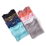 100% Cotton Men's T-shirt Casual Soft Fitness Summer Thin Home Clothes O-Neck Short Sleeve Soild Mart Lion   
