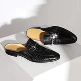 MenLeather Loafers Back Space Casual Small Leather Shoes Slippers Mart Lion   