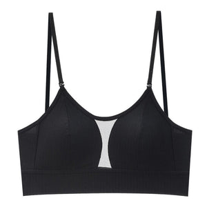  Women Backless Bra Invisible Bralette Seamless Push Up Lingerie Wireless Thin Cup Hollow Lace Underwear Low Back Brassiere Mart Lion - Mart Lion