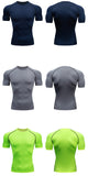 Compression Running Shirts Men's Dry Fit Fitness Gym Men Rashguard T-shirts Football Workout Bodybuilding Stretchy Clothing Mart Lion   