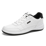 Leather Men's Shoes Trend Casual Breathable Leisure Sneakers Non-slip Footwear Sports Lace-up Trainers Mart Lion   