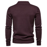 O-neck Pullover Men's Sweater Casual Solid Color Warm Winter Slim Sweaters 11 Colors