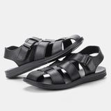 Leather Men Sandals Comfortable Lightweight Retro Sandals Summer Men shoes Mart Lion   