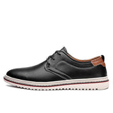 Leather Shoes Men's Flats Luxury Oxford Lace Up Wedding Formal Casual Mart Lion black 38 