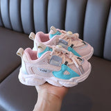 Sports Shoes 1-6 Years Children Mesh Outdoor Sneakers Boys Girls Soft Sole Breathable Running Mart Lion pink 21 