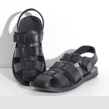 Leather Men Sandals Comfortable Lightweight Retro Sandals Summer Men shoes Mart Lion   