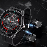 T20 Smart Watch TWS Earbuds 2 In 1 HIFI Stereo Wireless Headset Music Play Combo Bluetooth Phone Call Men's Sports Smartwatch Mart Lion   