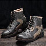 New Fashion Natural Wool Winter Boots Men Warm Cow Winter Leather Shoes Men - MartLion