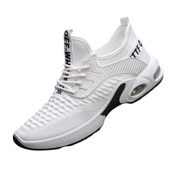 Sneakers Men's Lace-up Fly Woven Mesh Cloth Breathable Casual Light Running Shoes Cross-border  Mart Lion