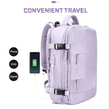 Travel Backpack for Women Casual Rucksack Computer Backpack Multipurpose Daypack USB College Students Backpack for Womens Purple Mart Lion   
