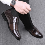 Dress Men Shoes Formal Slip On Dress Men's Oxfords Footwear Leather Loafers Mart Lion   