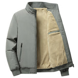 Large Winter Jacket Men's Streetwear Casual Warm Corduroy Outwear Thick Cotton-Padded Varsity Coat Parkas Mart Lion Dark Grey M 