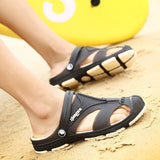 Summer Men Slippers 9 Slip-On Garden Shoes Breathable Sandals Beach Flip Flops Quick Dry Mart Lion   
