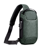  Men's Waterproof USB Oxford Crossbody Bag Anti-theft Shoulder Sling Multifunction Short Travel Messenger Chest Pack For Male Mart Lion - Mart Lion