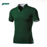 Men's Cotton Polo Shirt Short Sleeve Polo Shirt Homme Mart Lion Green M 