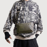 Men's Waist Bags Leather Casual Crossbody Zipper Bag Phone PacksTravel Fanny Bags For Men Mart Lion   