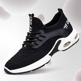 Sneakers Men's Lace-up Fly Woven Mesh Cloth Breathable Casual Light Running Shoes Cross-border Mart Lion   