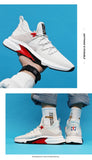  Men's Shoes Autumn Flying Woven Mesh Breathable Lace Up Running Youth Cross-border Mart Lion - Mart Lion