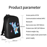 Smart Led Mesh Pix Backpack LED Advertising Light Waterproof WiFi Version Backpack Outdoor Climb Bag Walking Billboard Bags Mart Lion   