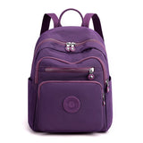 Travel Nylon Women Backpack Casual Waterproof Youth Lady School Bag Female Daypack Shoulder Bags Rucksack Mochilas Mart Lion purple  