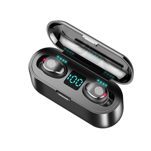 F9 Wireless Headphones Bluetooth Earphones Sports Wireless Earbuds Waterproof Mart Lion   