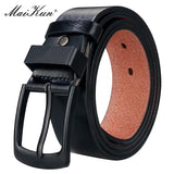 Maikun Men's Vintage Casual Belt Black Pin Buckle Student Versatile Leather Wide Belt Mart Lion   